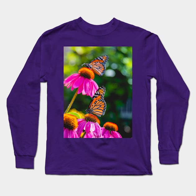 Morning Monarchs. Butterfly Photograph Long Sleeve T-Shirt by love-fi